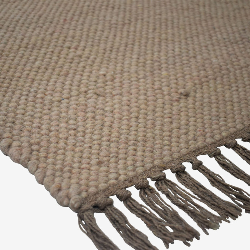 Galan Solid Colour Hand Woven Area Rug, Rectangle 75 x 135cm