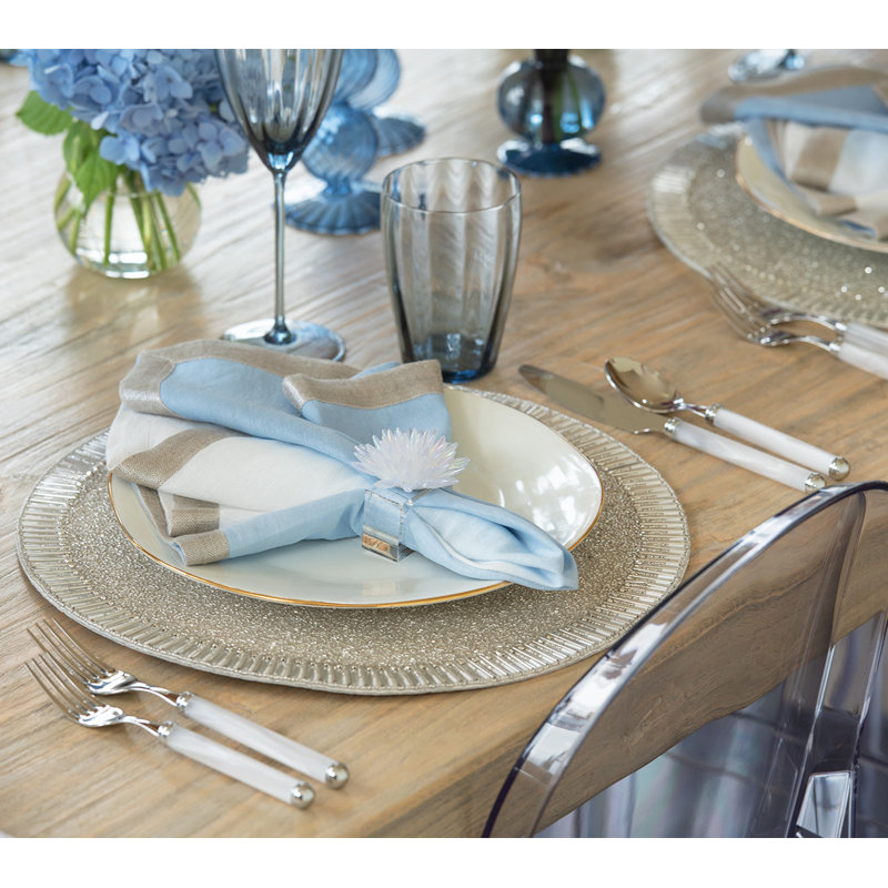 Bevel Placemat, Silver/Crystal