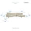 Canapé d'angle moderne et contemporain Dann 111,5 po - Sofa d'angle réversible en cuir avec méridienne confortable et design flexible.-713463830-729695459