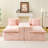 Luxury Pink Turtle Velvet Multifunctional Sofa-843493916
