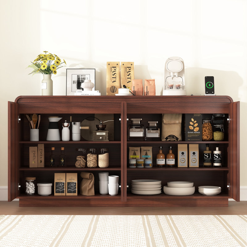4-Door Delicia with 3 cabinets, Walnut