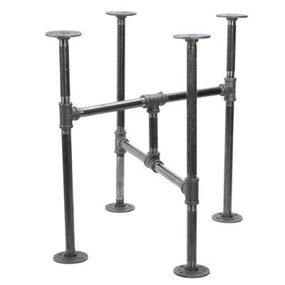 Ensemble de table de bout en acier robuste noir