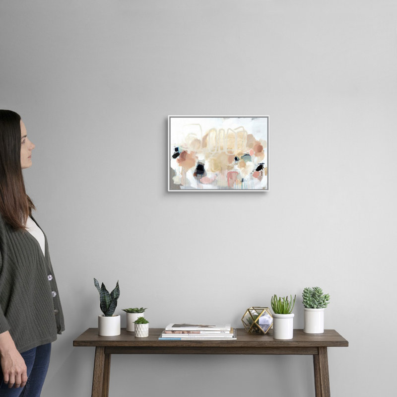 « Unify » par B. Robert, reproduction d’art sur toile, Cadre blanc, H 14 po x l 18 po x P 1,75 po