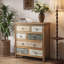 Commode d'appoint en bois avec 6 tiroirs pour la chambre à coucher et le salon
