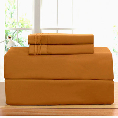 California Bronze Premier Luxe 1500 Thread Count 4-Piece Bed Sheet Set - Wrinkle, Fade, and Stain Resistant Luxury Bedding with Deep Pockets