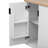 K&K 51" Fluted Kitchen Island With Drop Leaf, Farmhouse Accent Kitchen Island On Wheels With Internal Storage Rack, Rolling Kitchen Cart With Towel Rack For Kitchen, Dining Room, White Ash