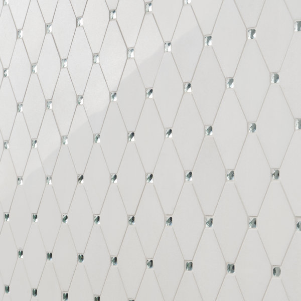 Bond Tile Mirage Diamond 11.25" x 10.50" Polished Marble and Glass Mosaic Wall Tile (0.82 Sq. Ft. / Sheet)