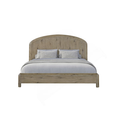English Knotty Oak Queen Panel Bed