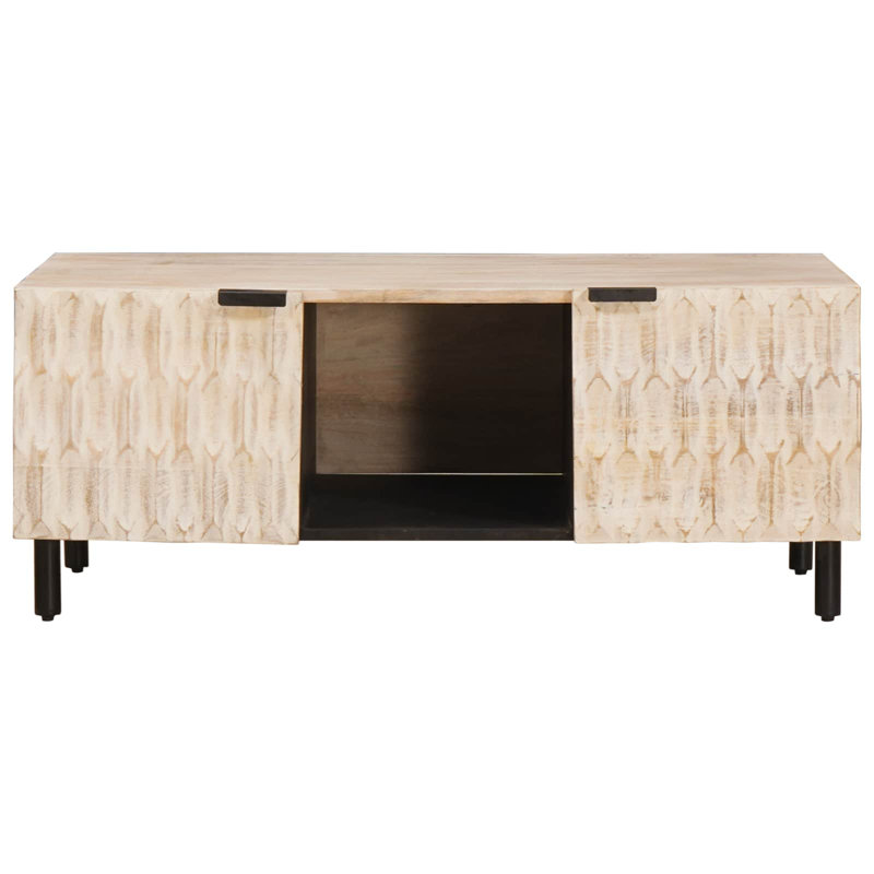 Coffee Table with Storage, White