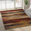 Tapis d'intérieur de style contemporain à motif abstrait brun / rouge / beige Mettler