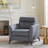 Misa 35" Modern & Contemporary Flared Arms Chair - Microfiber Upholstery Chair, Plush Foam Padded Cushions-1030095762