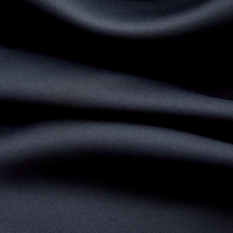 Korkmaz Blackout Curtain Pair, Black, Width 140 x Drop 225cm