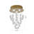 Modern 3 Light Gold Crystal Flush Mount