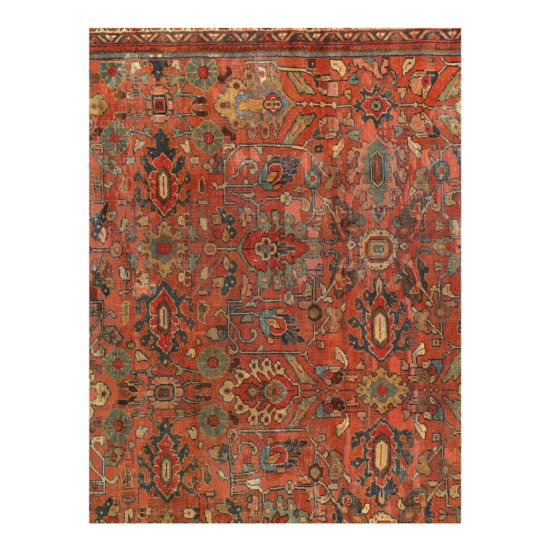 Tapis unique rouille 10 pi 5 po x 13 pi 3 po Matanna