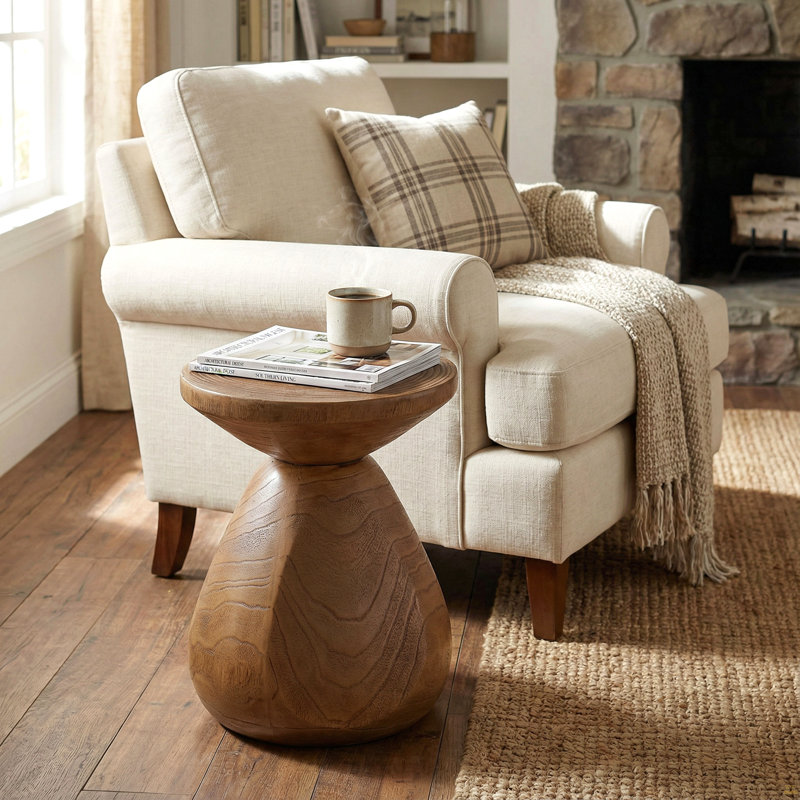 Outdoor Patio MGO Wood Side Table