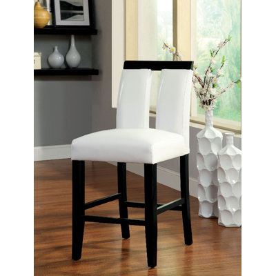 23.4" W Contemporary Counter Ht. Chair (2/CTN), Black/White