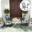 Set of 2 Folding Outdoor Dining Chairs with Breathable Mesh-463182336