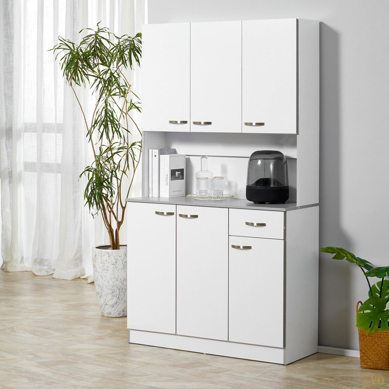 Buffet de cuisine 71 po autoportant moderne avec desserte et rangement