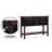 Sideboard Console Table With 2 Drawers And Cabinets And Bottom Shelf, Retro Style Storage Dining Buffet Server Cabinet