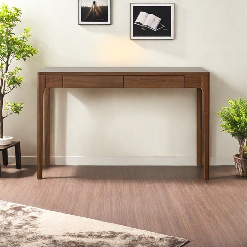 Solid wood drawer design desk, 29.53" H x 47.24" W x 23.62" D
