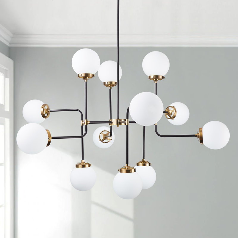 Luminaire suspendu 12 lumières DEL avec accents