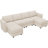 Nairoby 7-Piece Velvet Symmetrical Upholstered Modular Sectional Sofa Set Storage Sofa Apartment Couch 4-Seat Sofa with 2 Ottomans-682612745