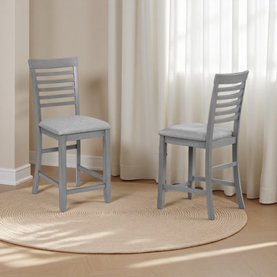 Chaises de salle à manger seulement, ensemble de 4 chaises à hauteur de comptoir en bois, chaise de cuisine avec siège rembourré, chaise rembourrée à hauteur de comptoir pour salle à manger
