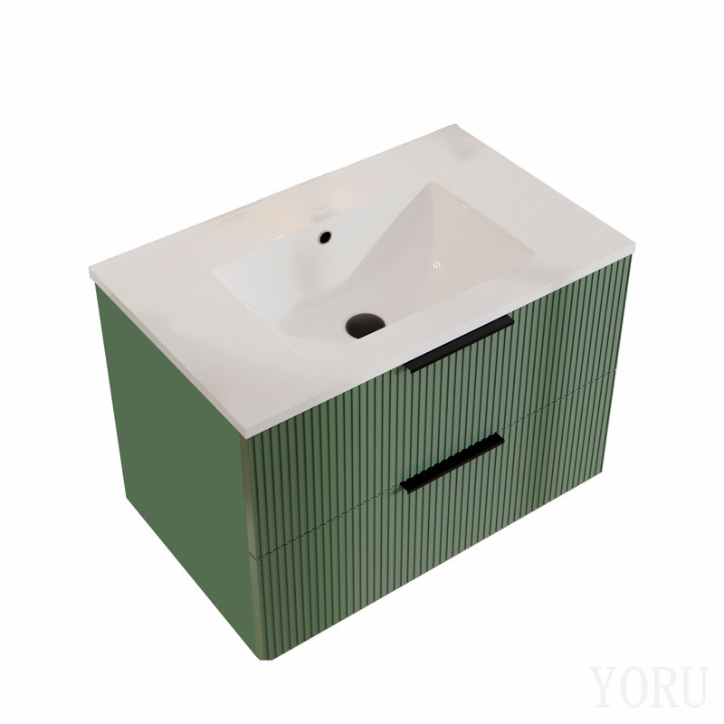 Meuble-lavabo vert 30 po sans lavabo