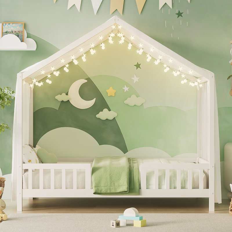 Lit sur pied Montessori, Lit simple, Blanc