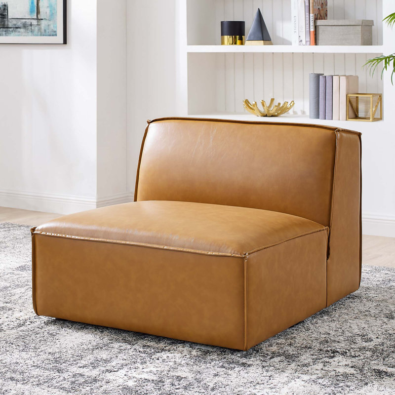 Fauteuil modulaire en cuir Crumbley Vegan