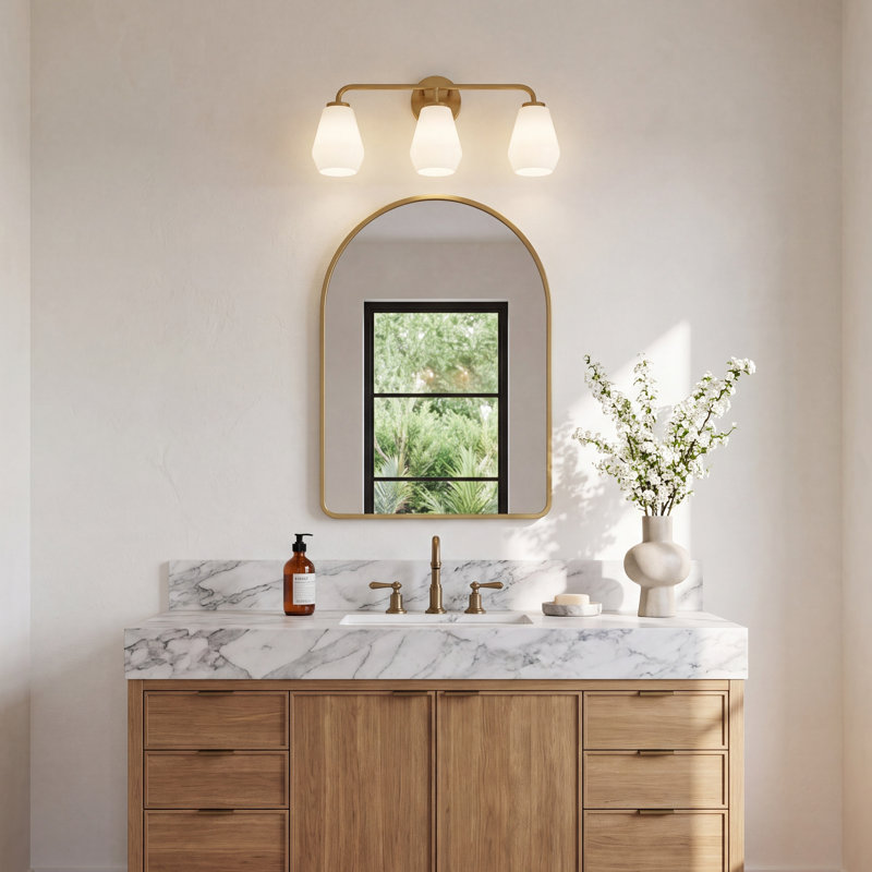 Caravella 3 - Light Vanity Light, Lacquered Brass