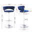 2 tabourets de bar en velours bleu - base en métal avec placage pour une apparence attrayante en velours réglable en hauteur, repose-pieds ergonomique-1632804862