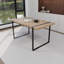 Ensemble de table de salle à manger 5 pièces, table de salle à manger en bois avec pieds en métal