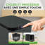 Composteur de cuisine électrique Nutrichef | Recycleur d'aliments 3 pintes | Bac à compost pour déchets alimentaires | Seau à compost 1 bouton facile à nettoyer | Faible bruit, inodore et nettoyage automatique | Gris