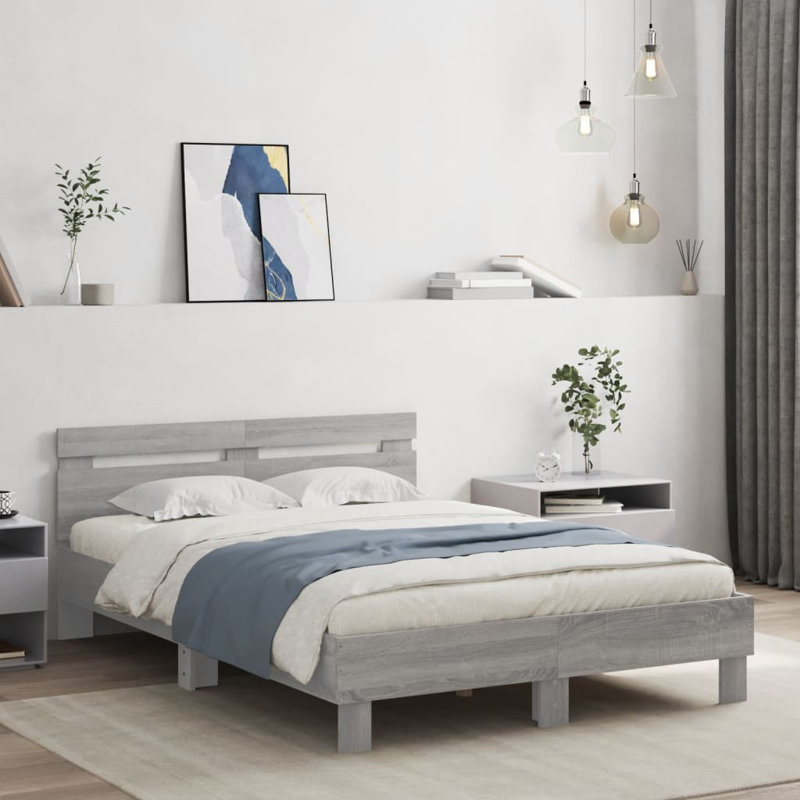 Bruschi Bed, 120 x 200cm, Grey Sonoma
