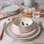 Ensembles de vaisselle et bols Nebula, ensembles de vaisselle 24 pièces, multicolore avec bordure brune-881278305