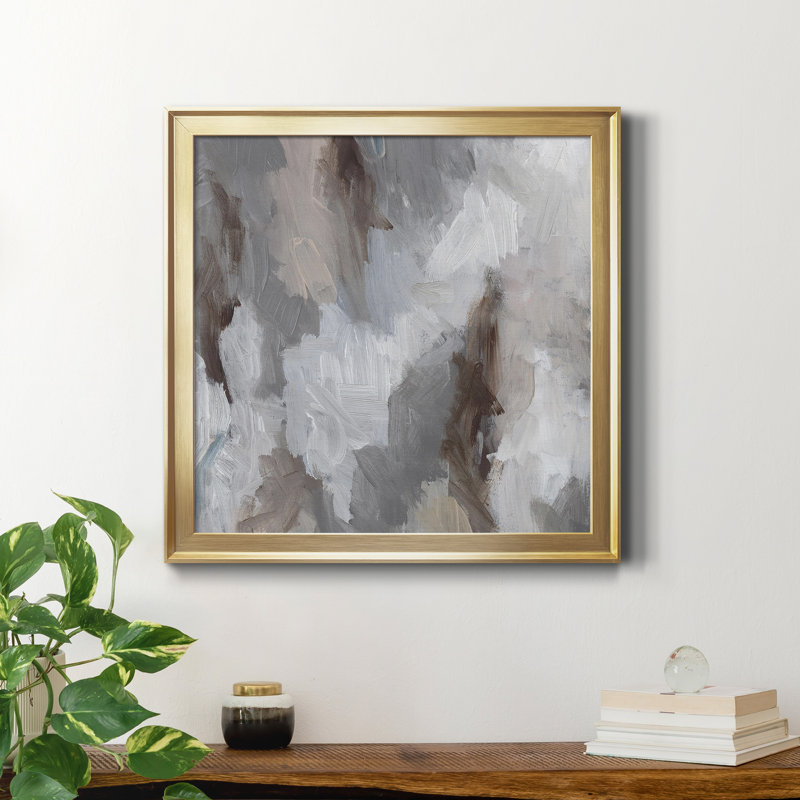 Cloudy Shapes II - Toile encadrée de qualité supérieure - prête à être accrochée, H 26,5 po x l 26,5 po x P 1,5 po