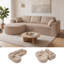 3 Seater Fabric Corner Sectional-128842362-128842364
