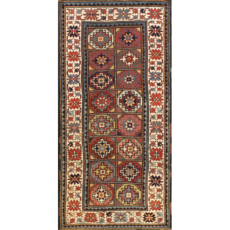 Tapis Moghan à motif géométrique excitant