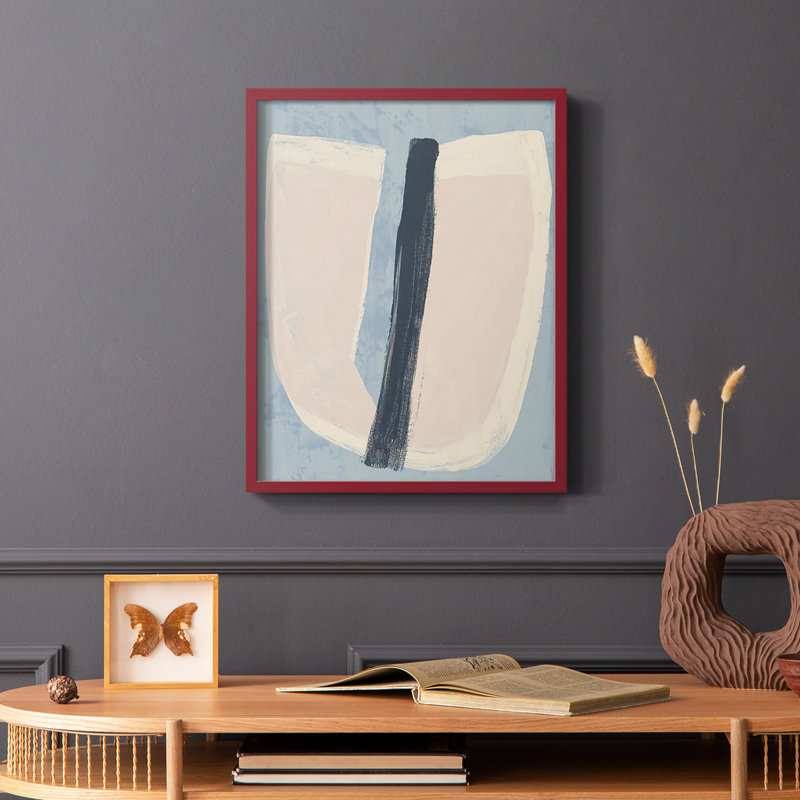 Tranche de papier I, reproduction encadrée - bois massif, Cadre simple blanc, H 28 po x l 22 po