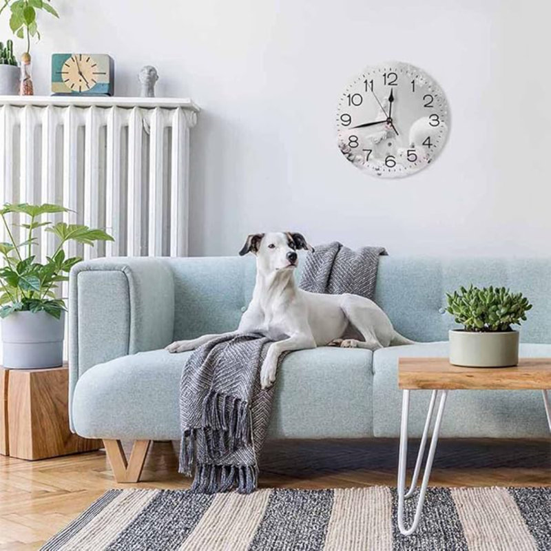 Horloge murale Numland-Cute Snowman Home