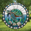 Tortue de mer vitrail panneaux de verre teinté pour décoration de fenêtre-129204191