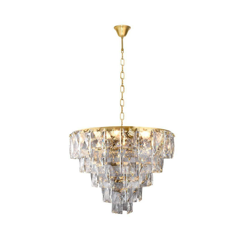 Anyia 6 - Light Crystal Chandelier, Gold