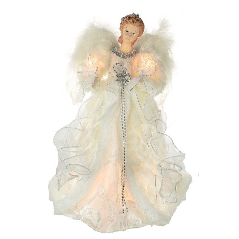 12'' Handmade Fabric Lighted Tree Topper