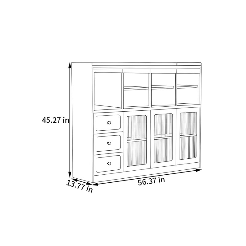 Babin, H 45,27 po x l 56,37 po x P 13,77 po