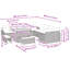 289cm Wide Patio Sofa with Cushions