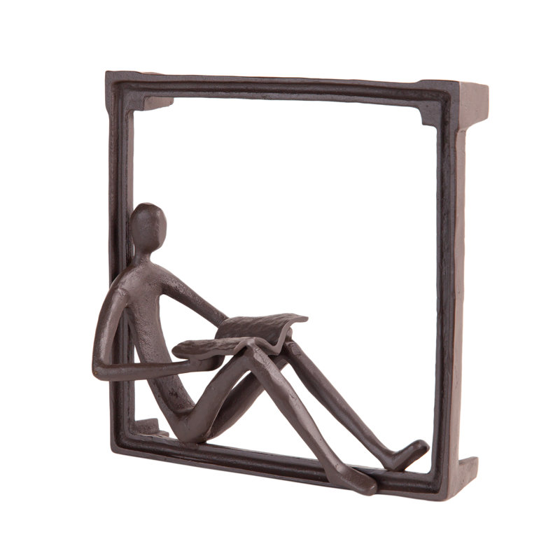 Man Reading on a Window Sill Wall Decor