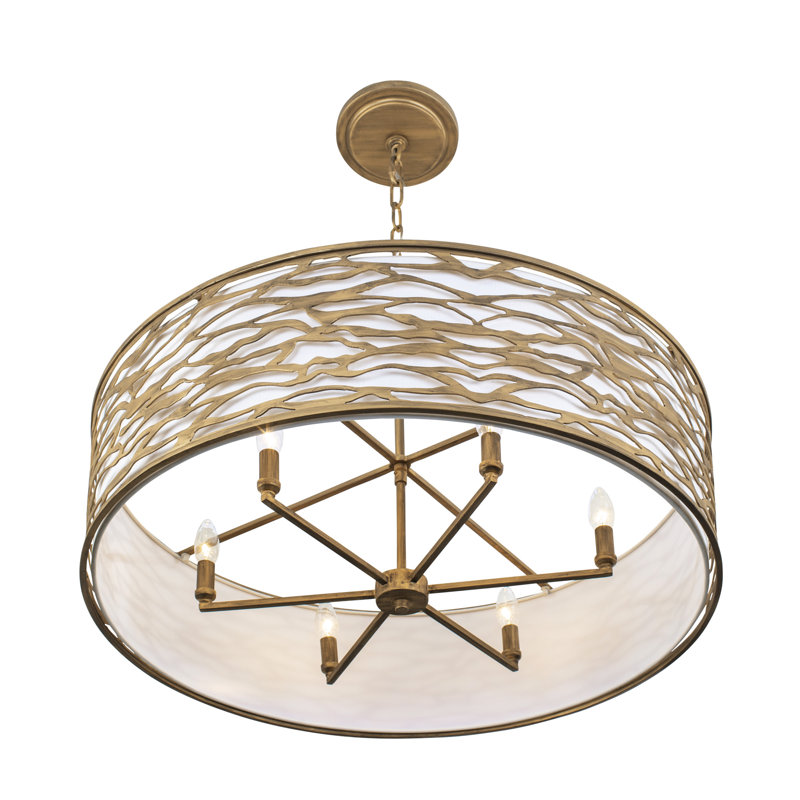Kato Convertible Semi-Flush/Pendant - 30"W X 10.5"H - Havana Gold, Gold