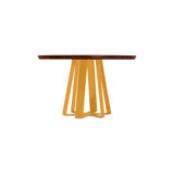 ARS Round Walnut Wood Dining Table