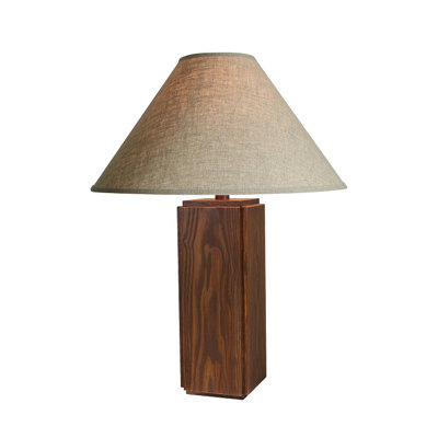 26"H Wood Table Lamp - Ebony